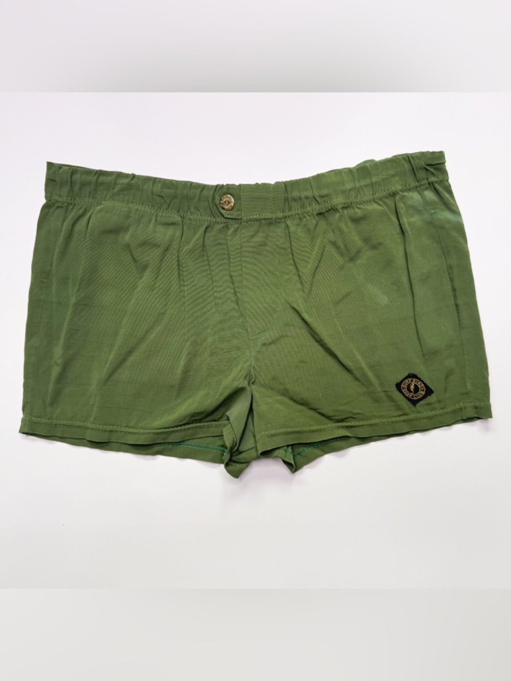 Vintage 1960s Surf King Olive Green Men’s Swim Shorts